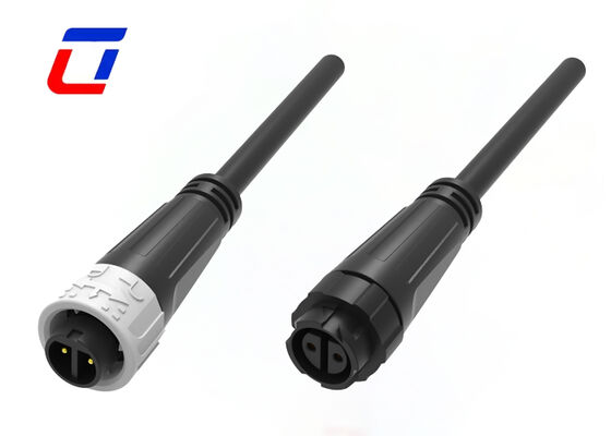 IP67 M16 10A Conectores impermeables de 2 pines ODM Conector de alimentación de cable circular de bloqueo por empuje