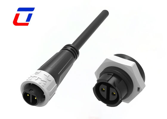 IP67 M16 10A Conectores impermeables de 2 pines ODM Conector de alimentación de cable circular de bloqueo por empuje