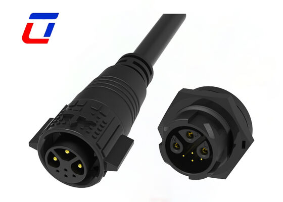 M19 Conectores de alambre impermeable de 3+4 pines 15A+5A 300V IP67 Conector de múltiples pines masculino femenino