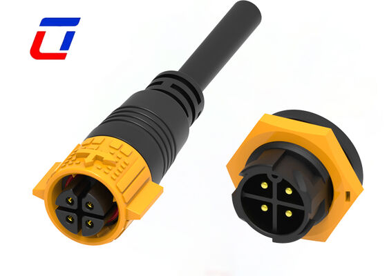 PA66 15A M19 Conector de 4 pines redondo, impermeable con bloqueo rápido Conectores de energía industrial