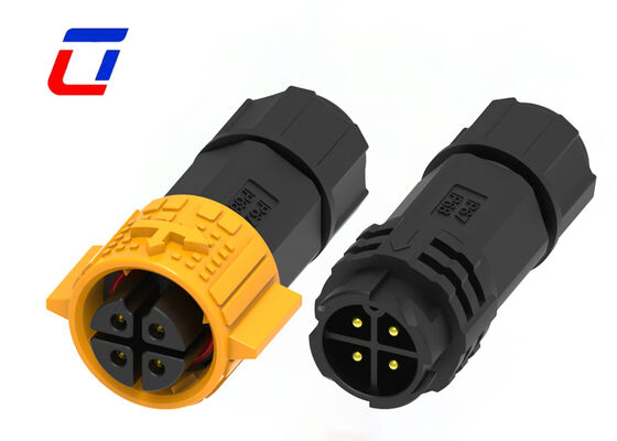 PA66 15A M19 Conector de 4 pines redondo, impermeable con bloqueo rápido Conectores de energía industrial