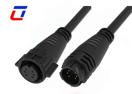 M19 6 Pin 10A Conectores de alambre recubierto de oro PA66 Conector de datos impermeable