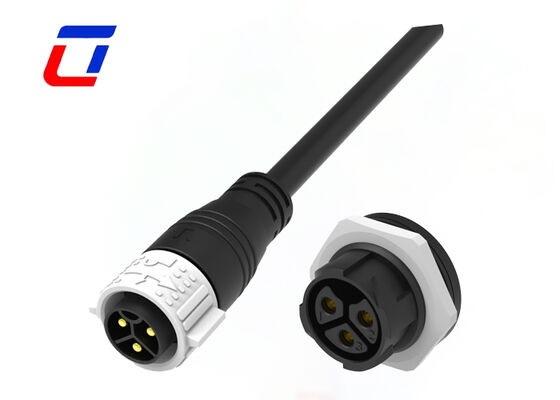 UL94-V0 3 pin M25 50A Conector de cable a prueba de agua Conector de alimentación IP67 de autobloqueo
