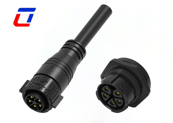 M25 20A 5 pines eléctricos conectores masculinos femeninos RoHS plástico PA66 conector de energía Push Lock
