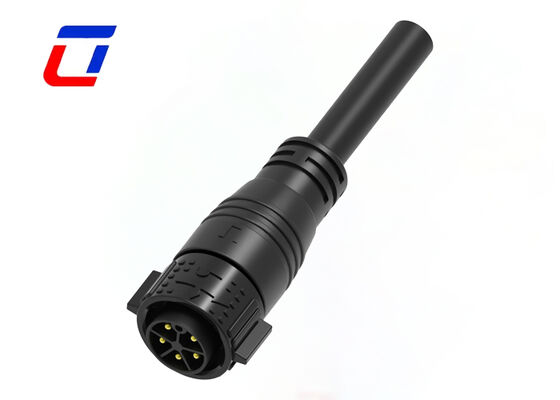 M25 20A 5 pines eléctricos conectores masculinos femeninos RoHS plástico PA66 conector de energía Push Lock