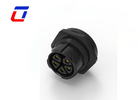 M25 20A 5 pines eléctricos conectores masculinos femeninos RoHS plástico PA66 conector de energía Push Lock
