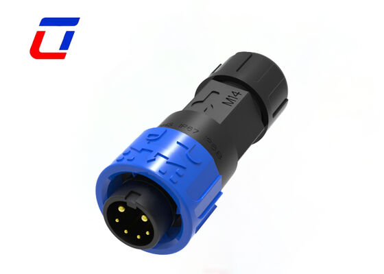 M16 Conector circular de plástico de 2+4 pines de 300 V Conectores de señal eléctrica al aire libre impermeables