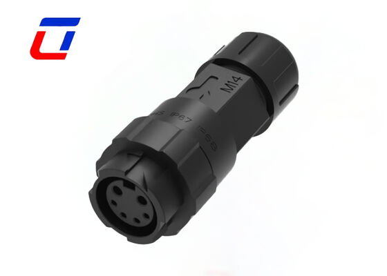 M16 Conector circular de plástico de 2+4 pines de 300 V Conectores de señal eléctrica al aire libre impermeables