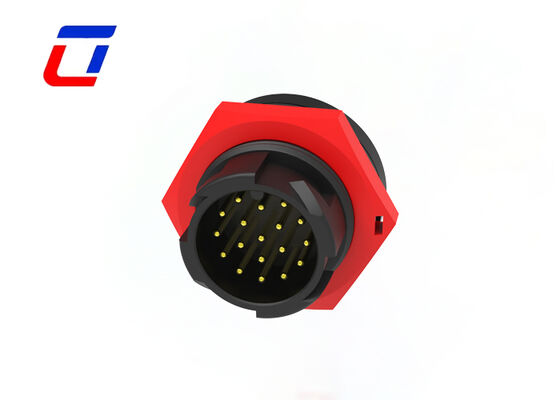 5A IP67 M19 Conectores de enchufe y toma de corriente impermeables de plástico PA66 Conector de datos de 18 pines