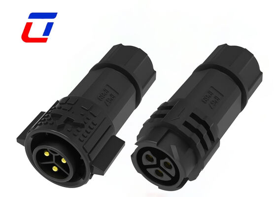 20A M19 Conector de 3 pines de macho a hembra Conectores de energía circulares de plástico PA66 IP67