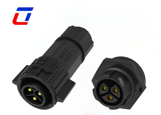 20A M19 Conector de 3 pines de macho a hembra Conectores de energía circulares de plástico PA66 IP67