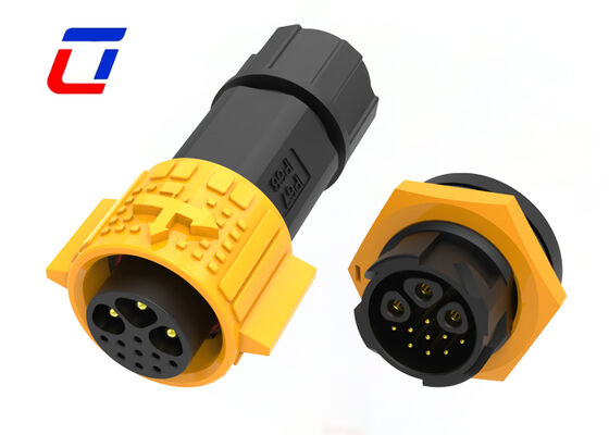 M19 Resistente al envejecimiento IP67 Conector circular impermeable 300V 3+9 Pin de liberación rápida