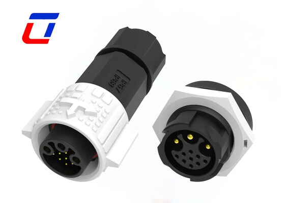 M19 Resistente al envejecimiento IP67 Conector circular impermeable 300V 3+9 Pin de liberación rápida