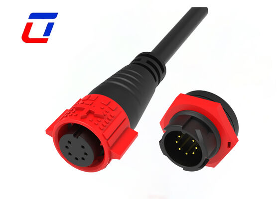 M19 7 Pin 5A Conectores de cable impermeable para automóviles PA66 Conector de datos de plástico masculino femenino