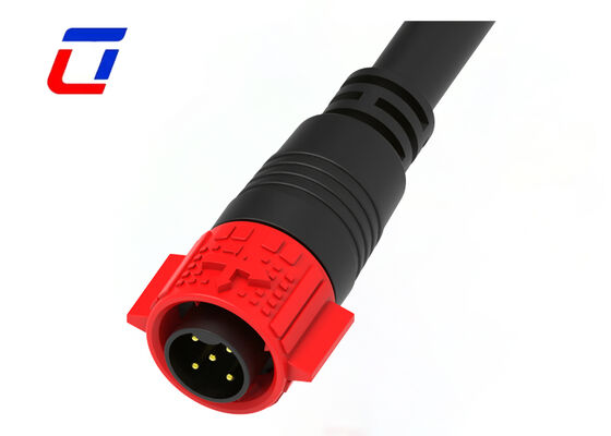 Conector de cable impermeable de alimentación de 20A y 5 pines, Conector de bloqueo de empuje Industrial macho-hembra M19