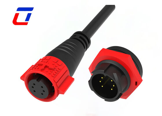 Transmisión de señal M19 6 pin conectores de cable resistentes al agua al aire libre IP67 enchufe rápido