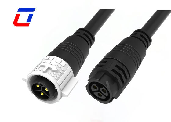 Conector de cable moldeado PA66 de 3 pines y 20 A, conector impermeable M19 para nueva energía
