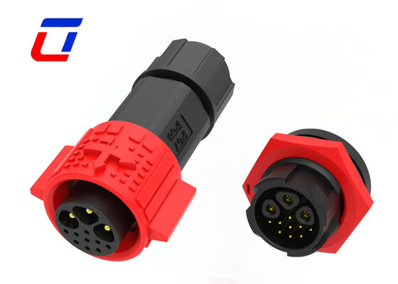 Conector impermeable multipin IP67 15A+5A M19 Conector de alimentación y datos de 3+9 pines para exteriores