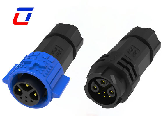 Conectores multipin impermeables de 15A+5A, 3+4 pines, conector de cable a placa con bloqueo a presión M19