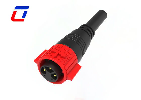 Conectores de Cable 300V 3+2 Pines Impermeables Rojo M19 Conector Rápido de Datos para Iluminación