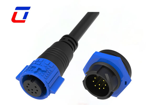 Conector y enchufe impermeable M19 de 300V, mejor conector macho y hembra de 8 pines para exteriores