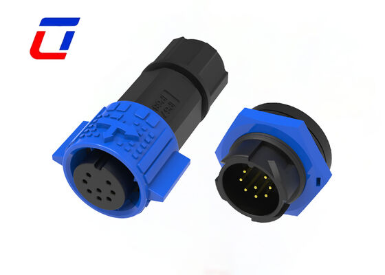 Conector y enchufe impermeable M19 de 300V, mejor conector macho y hembra de 8 pines para exteriores