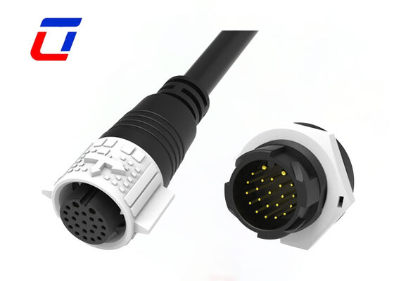 Conectores estancos IP67 M19 de desconexión rápida de cable a placa de 2+20 pines para alimentación y señal