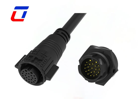 Conectores estancos IP67 M19 de desconexión rápida de cable a placa de 2+20 pines para alimentación y señal