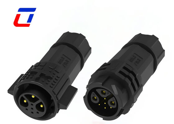 Conectores circulares de plástico de 20 A M19 de 3+5 pines ODM conector de alimentación y datos impermeable IP67 de 300 V