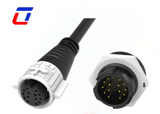 Conector de datos impermeable M19 de 14 pines 300V ODM con bloqueo rápido CE Obtener conector macho hembra