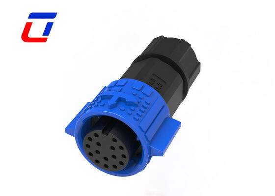Conector circular de montaje en panel M19 de 16 pines PA66 5A IP67 conector rápido impermeable