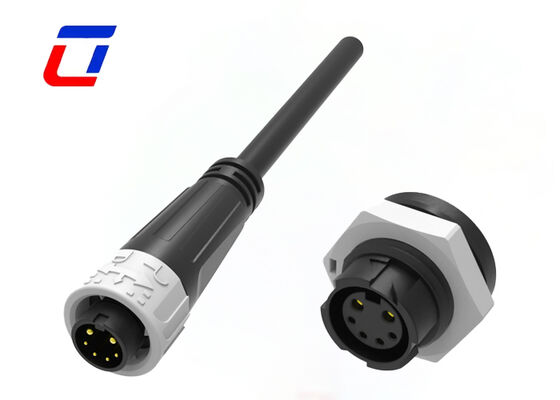 300V M16 2+4 Pin 20A Conectores de señal y alimentación IP67 Conectores de cable moldeado