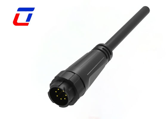 Conectores de cable de bajo voltaje impermeables M16 5A de 7 pines, conectores de datos macho y hembra de bloqueo a presión