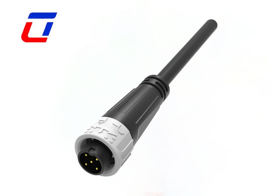 Conector de cable exterior impermeable 8A 125V con bloqueo por empuje M16 Conector de alimentación de 5 pines