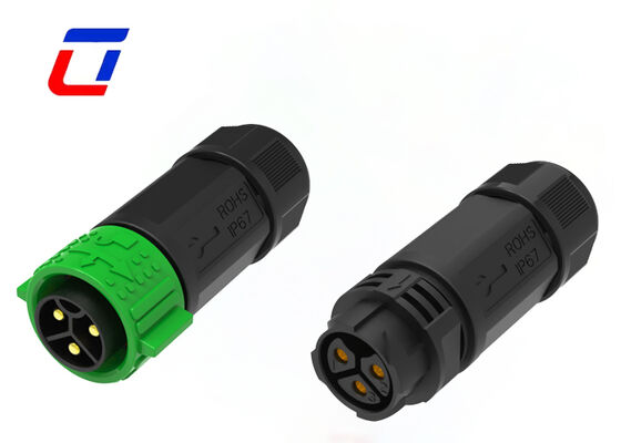 Conector circular impermeable PA66 de 50A y 3 pines M25 600V IP67 Conectores de alimentación rápidos