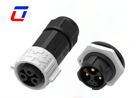 M25 15A+5A Conectores circulares de varios pines 3+3 pines de bloqueo rápido Conector de cable a tablero