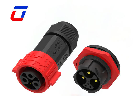 M25 15A+5A Conectores circulares de varios pines 3+3 pines de bloqueo rápido Conector de cable a tablero