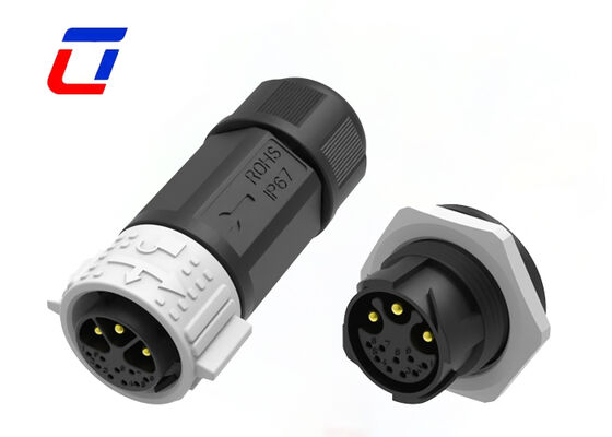 Enchufe y toma industrial M25 de 20A con bloqueo a presión, conector de alimentación y datos de 3+9 pines