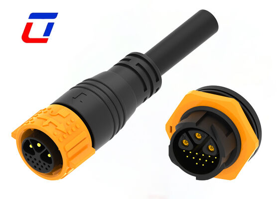 3+13 Pin M25 Multi Pin Conector masculino femenino PA66 Conector de bloqueo de empuje de 300V a prueba de agua