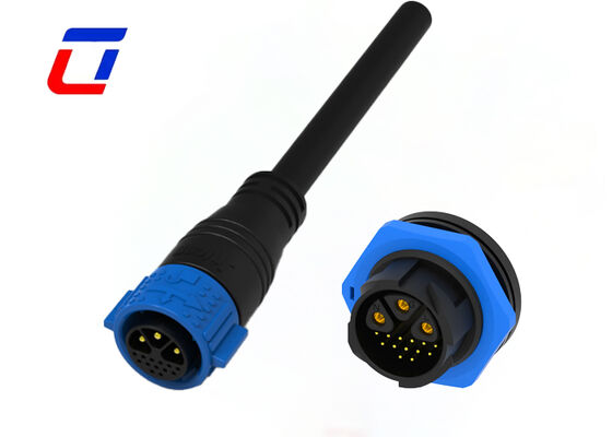 3+13 Pin M25 Multi Pin Conector masculino femenino PA66 Conector de bloqueo de empuje de 300V a prueba de agua