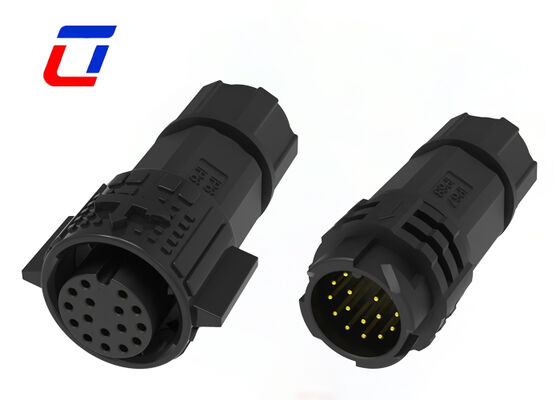M19 300V Waterproof Circular Data Connector IP67 16 Pin PA66 For Communications Equipment