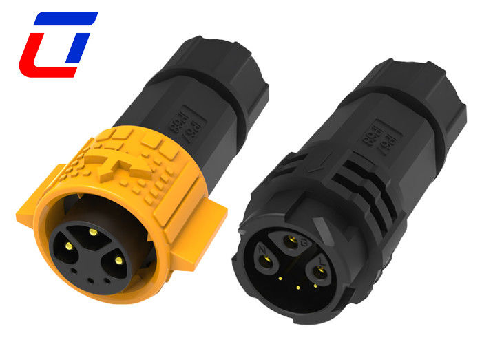 Conector circular de 3+3 pines redondo impermeable IP67 macho conector femenino 6 pines