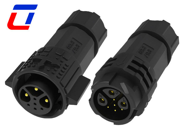 Conector circular impermeable IP67 de cable a cable 15A 3+5 Pin para iluminación exterior