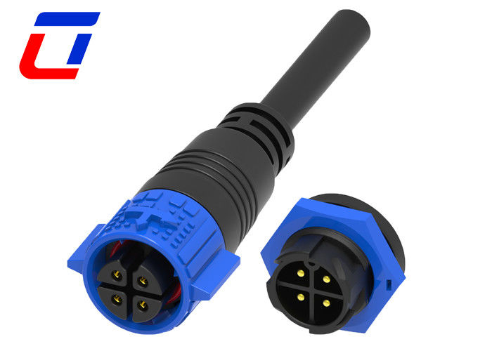 Cable Femenino 4 pines LED conector impermeable M19 Panel montaje conector impermeable