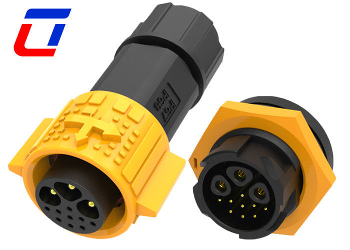Señales de alimentación Ip67 12 Pin Panel Mount Conector a prueba de agua 3 + 9 Pin Plug Socket