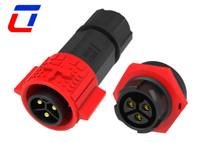 Conectores de cable impermeable para automóviles de 3 pines 20A Conector de toma de enchufe M19 de 3 fases