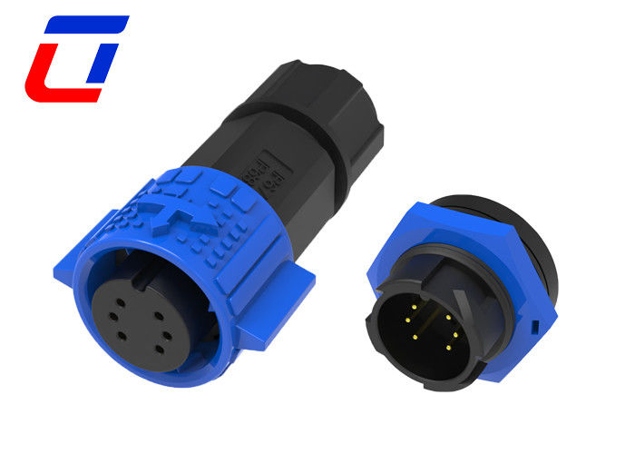 Conector de empalme de alambre impermeable de 6 pines de liberación rápida de macho a hembra 300V 5A