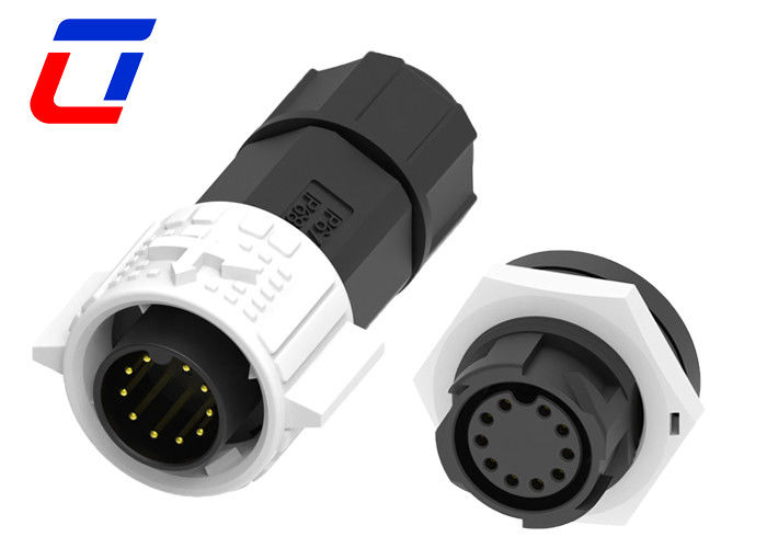 M19 Conector impermeable de 10 pines para exteriores 5A 120V con enchufe masculino conector femenino