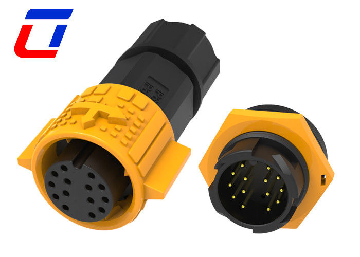 Conector resistente al agua exterior de 14 pines de bloqueo por empuje de 300V para equipos eléctricos