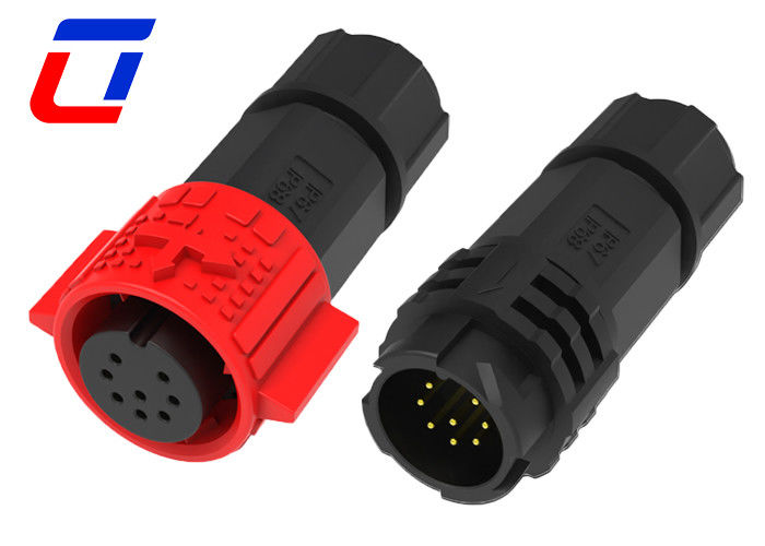 OEM ODM Conector de datos de 8 pines impermeable M19 Push Lock Conector de cable IP67
